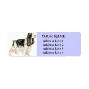 Cocker Spaniel Address Labels (lilac)