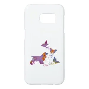 Cocker spaniel and butterflies samsung galaxy s7 case