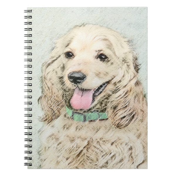 Cocker Spaniel Buff Painting - Original Dog Art Notebook