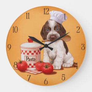 Cocker Spaniel Chef design Large Clock