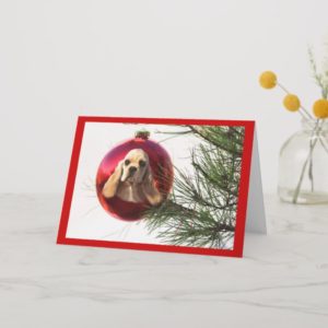 Cocker Spaniel Christmas Card Ball