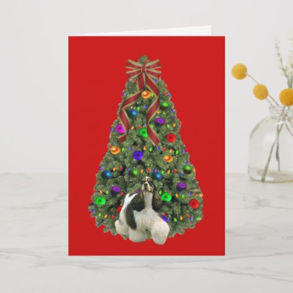 Cocker Spaniel Christmas Card Tree 2