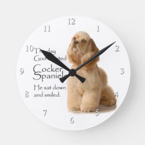 Cocker Spaniel Clock