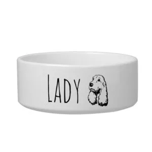Cocker Spaniel Custom Dog Food Bowl