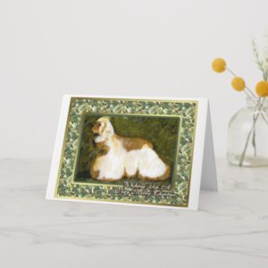 Cocker Spaniel Dog Blank Christmas Card