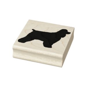 Cocker Spaniel Dog Silhouette Rubber Stamp