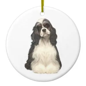 Cocker Spaniel - parti colored Ceramic Ornament