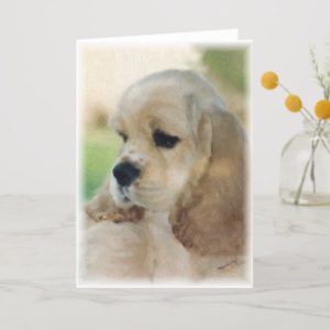 Cocker Spaniel Puppy card