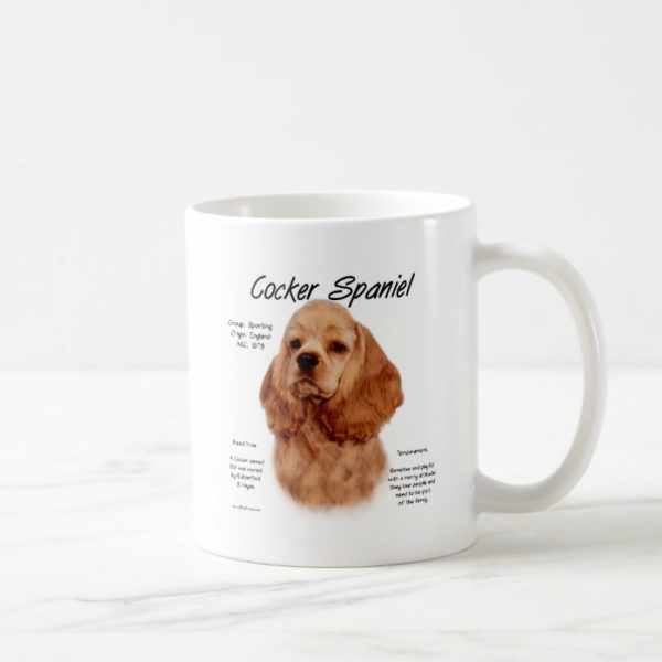 Cocker Spaniel (red) History Design Coffee Mug