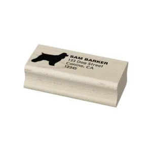 Cocker Spaniel Silhouette Return Address Rubber Stamp