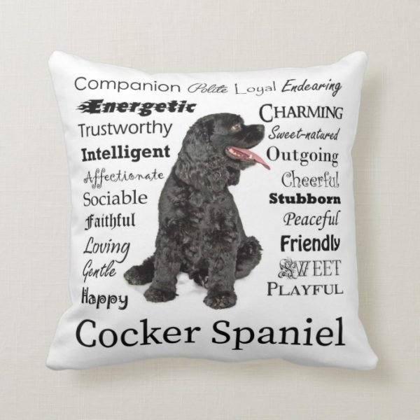 Cocker Spaniel Traits Pillow