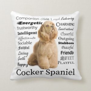 Cocker Spaniel Traits Pillow