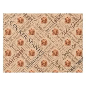 Cocker Spaniel Word Art Tablecloth