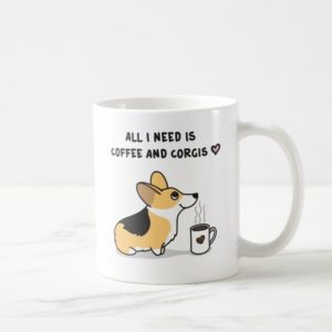 Coffee & Corgis [tricolor] Coffee Mug