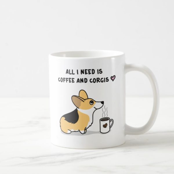 Coffee & Corgis [tricolor] Coffee Mug