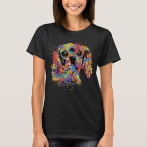 Colorful Cavalier King Charles Spaniel T-Shirt