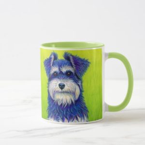Colorful Miniature Schnauzer Dog mug