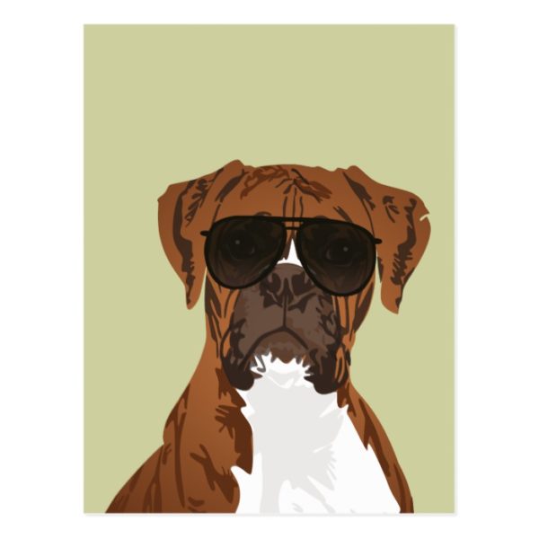 Cool Boxer Dog for Dog Lovers Postcard