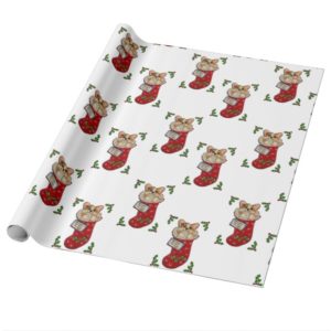 Corgi Christmas Stocking Wrapping Paper