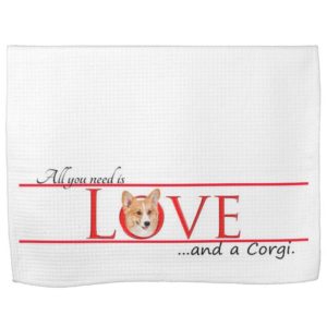 Corgi Love Kitchen Towel