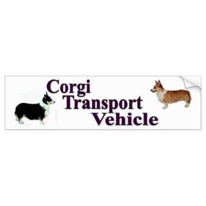Corgi Transport Vehicle Bumper Sticker