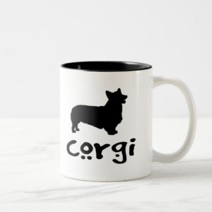 Corgi With Cool Text Two-Tone Coffee Mug