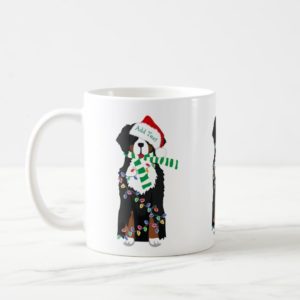 Custom Christmas Bernese Mountain Holiday Dog Coffee Mug