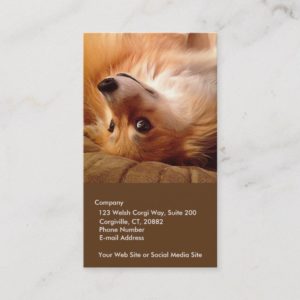 Customizable Corgi Business Card