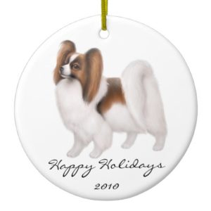 Customizable Papillon Dog Ornament