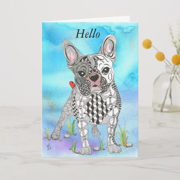 Cute and Adorable French Bulldog Greeting Card