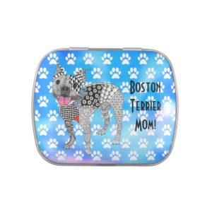 Cute and Colorful Boston Terrier Mom Candy Tin