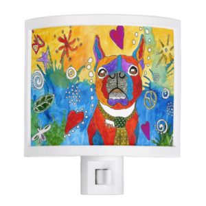 Cute and Colorful Boston Terrier Night Light