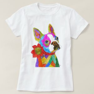 Cute and Colorful Boston Terrier T-Shirt