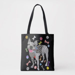 Cute and Colorful Boston Terrier Tote Bag
