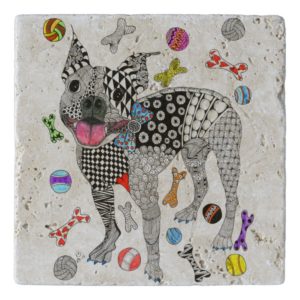 Cute and Colorful Boston Terrier Trivet