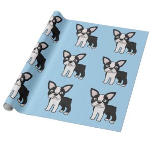 Cute Boston Terrier Wrapping Paper