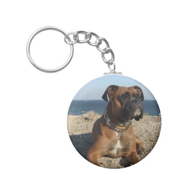 Cute Boxer Dog Keychain