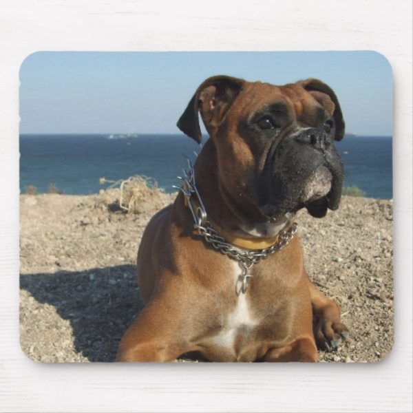 Cute Boxer Dog Mouse Pad