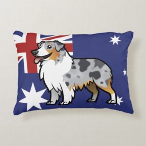 Cute Customizable Pet on Country Flag Accent Pillow