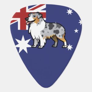 Cute Customizable Pet on Country Flag Guitar Pick