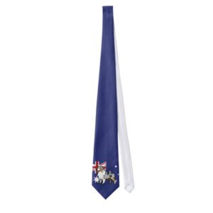 Cute Customizable Pet on Country Flag Neck Tie