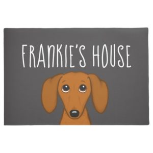Cute Dachshund | Wiener Dog Lover's Personalized Doormat