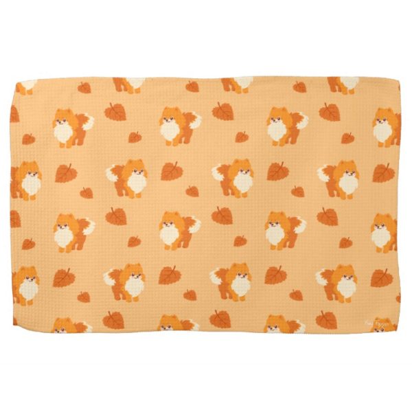 Cute Dog Kawaii Pomeranian Hand Towel