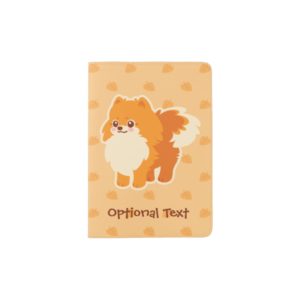 Cute Dog Kawaii Pomeranian Passport Holder