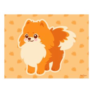 Cute Dog Kawaii Pomeranian Postcard