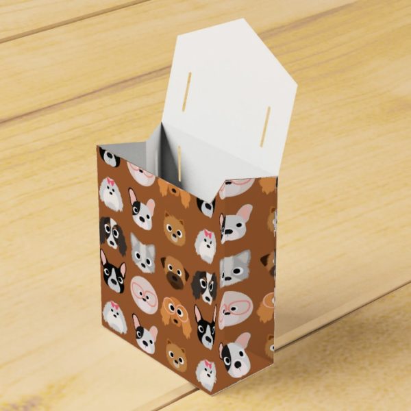 Cute Dogs on Brown Favor Box