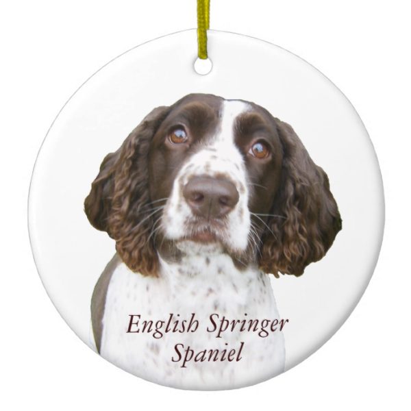 Cute English Springer Spaniel Christmas Ornament