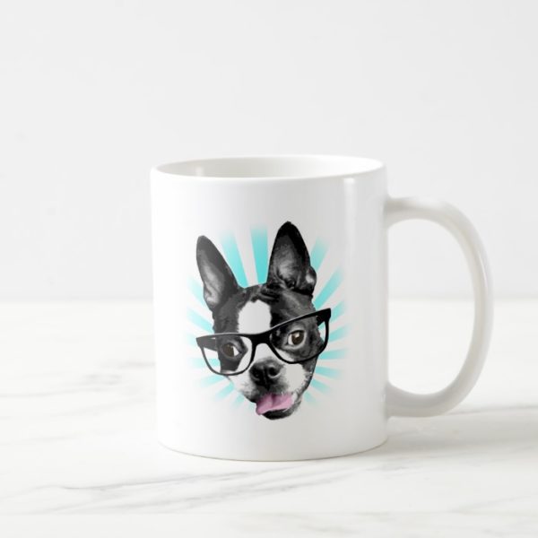 Cute! Hipster Boston Terrier Coffee Mug
