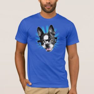 Cute! Hipster Boston Terrier T-Shirt