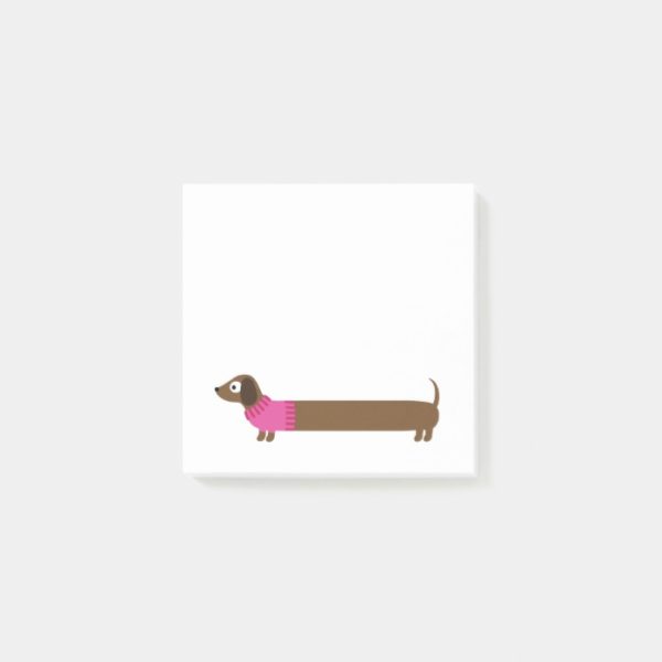 Cute Long Dachshund Illustration Post-it Notes